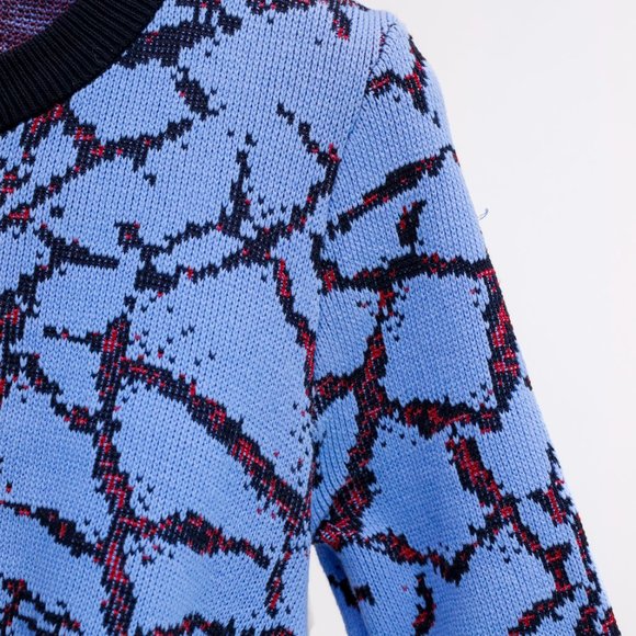 Opening Ceremony Blue Knit Handkerchief Hem Sweater - Picture 5 of 10